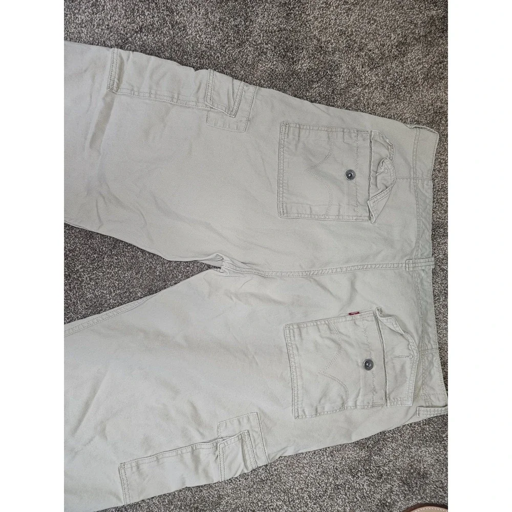 Levis Cargo Pants Mens 40 x 32 Workwear Loose‎ Straight khaki red tab Cotton
